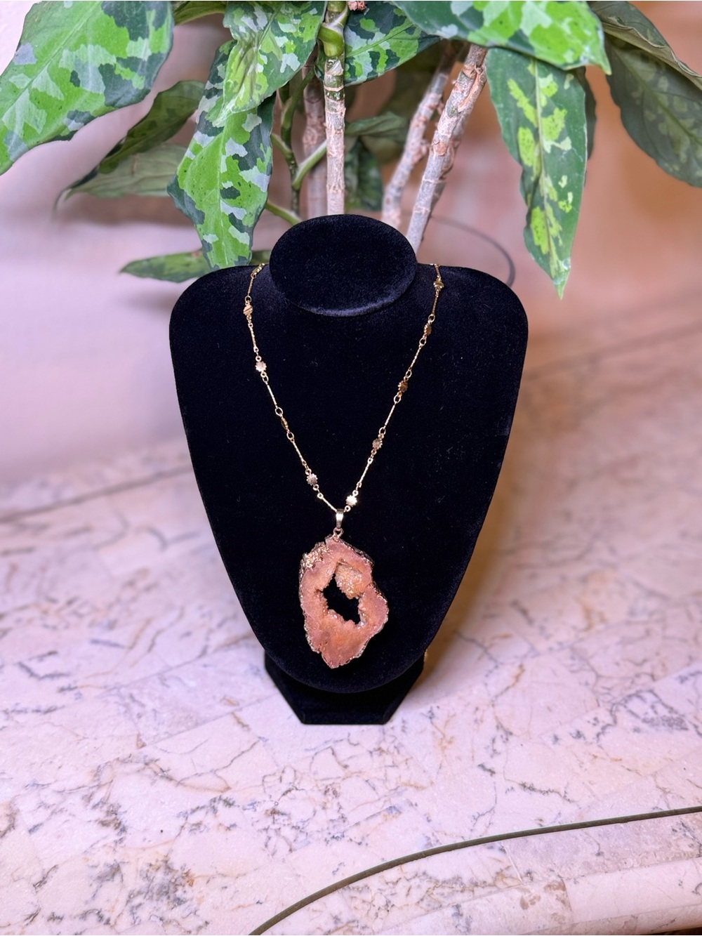 Handcrafted crystal necklace